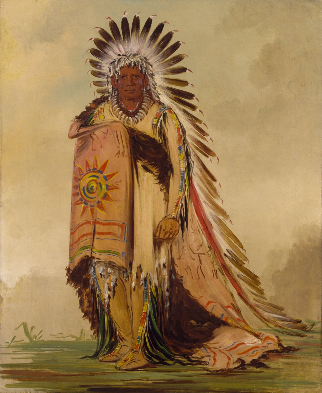 Wán-ee-ton, stamhövding, 1832. av George Catlin