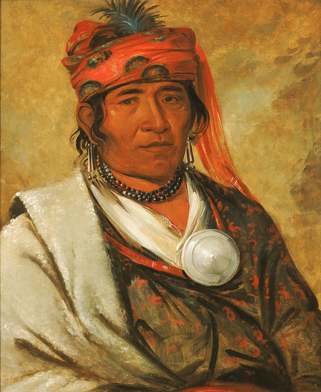 Ye-hów-lo-gee, Molnet, en hövding av George Catlin