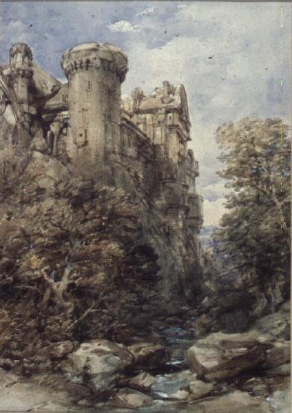 Craigmillar Castle (wc på papper) av George Cattermole