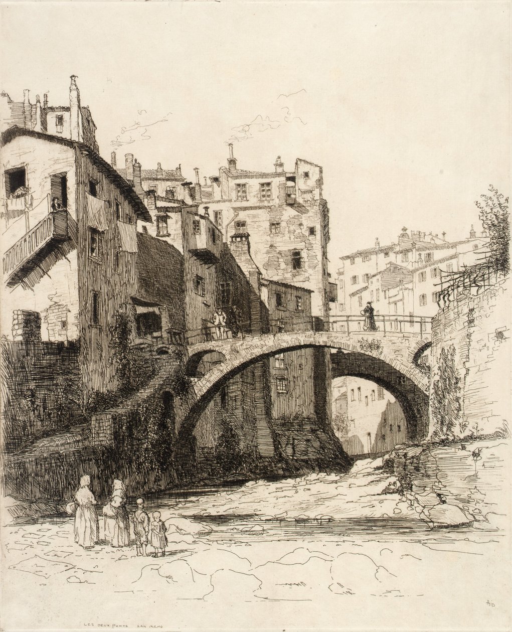 De två broarna, San Remo av George Charles Aid