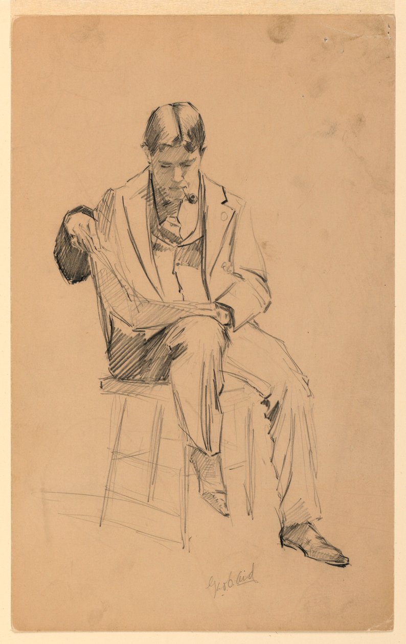 Sittande man av George Charles Aid