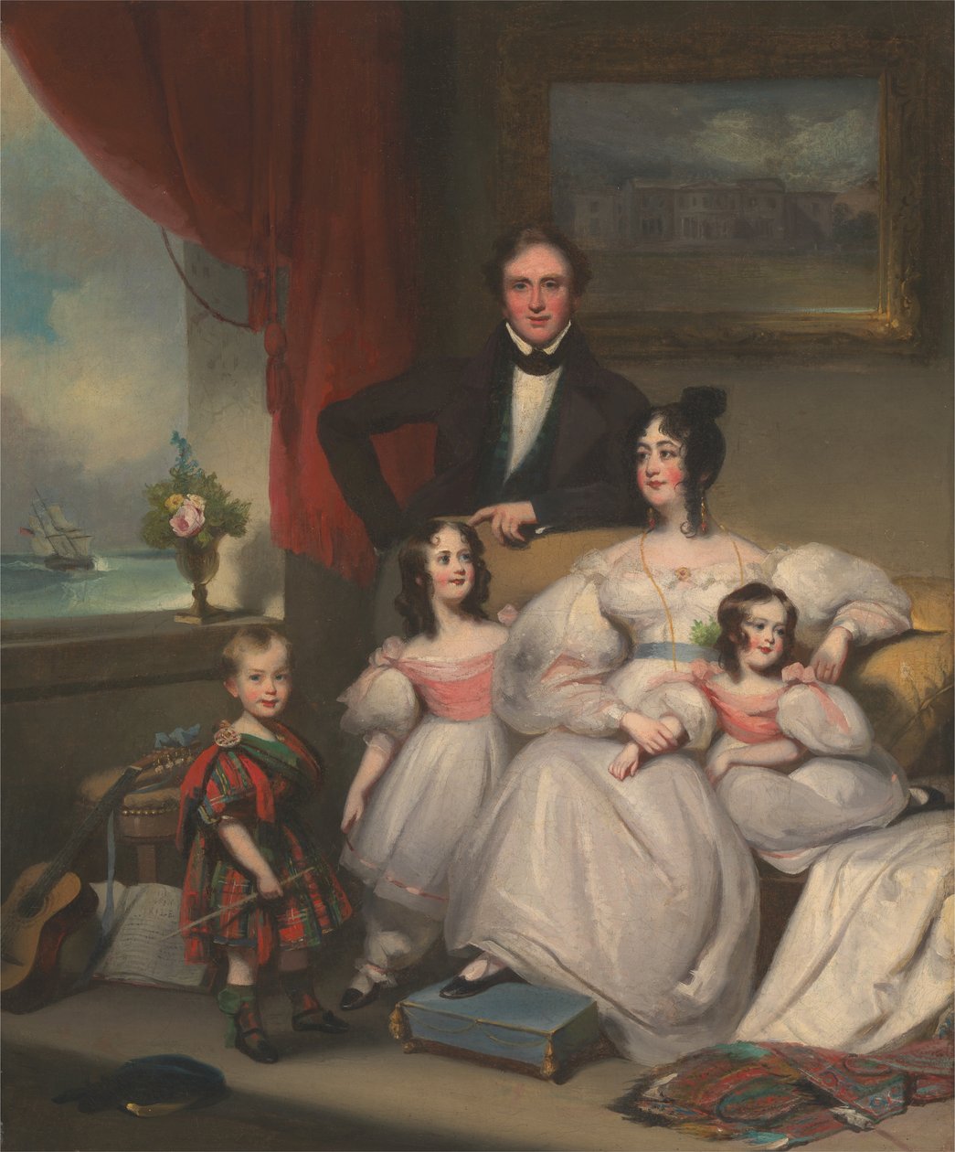 En engelsk familj i Macao av George Chinnery