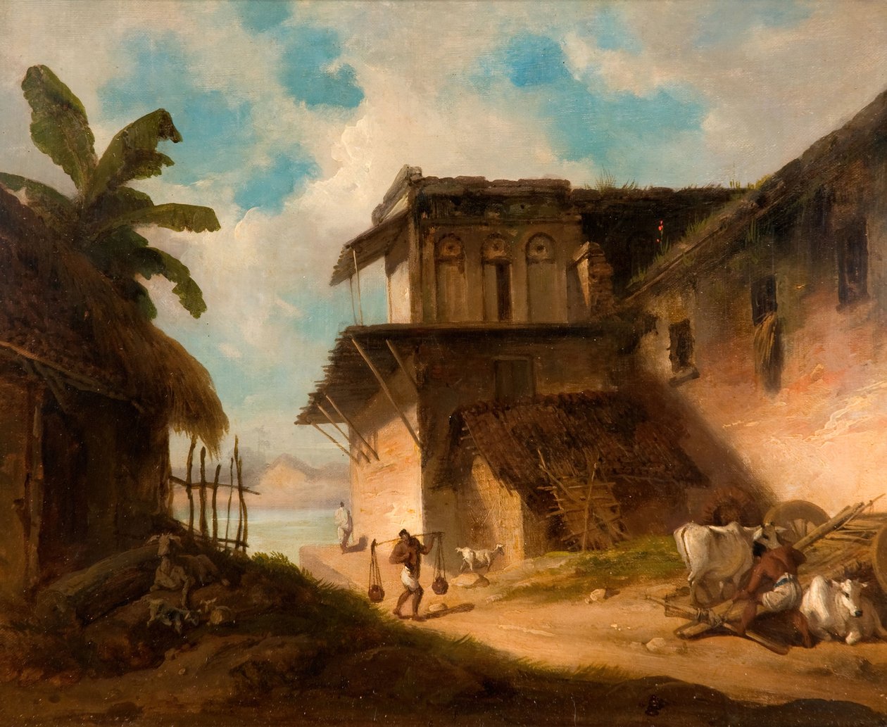 Bengal byscen, 1821. av George Chinnery