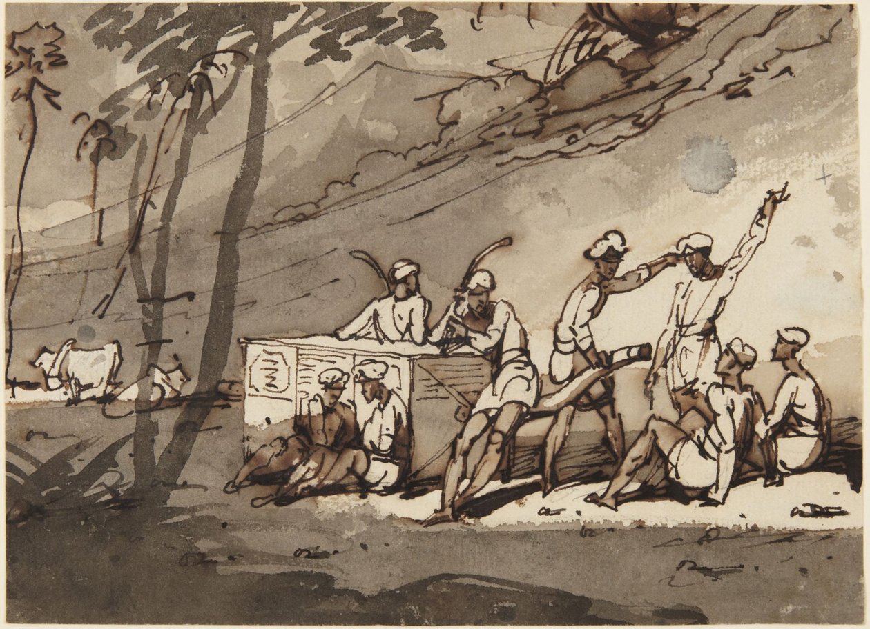 Fältugn och figurer av George Chinnery