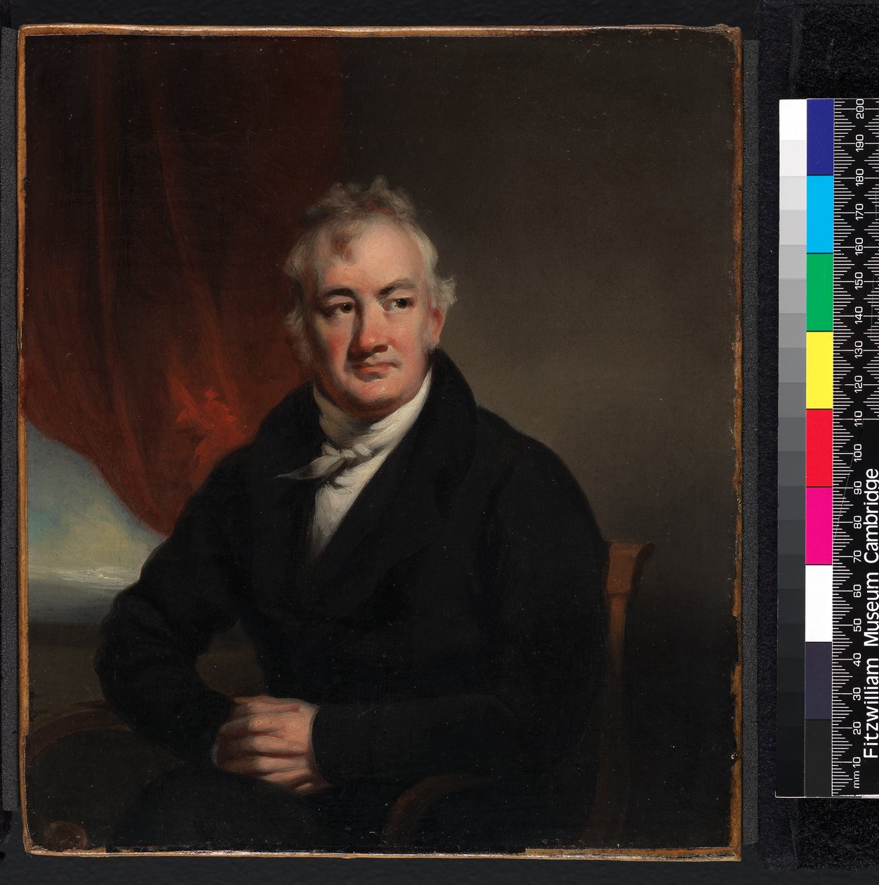 Porträtt av John Reeves, 1774-1856, före 1852 av George Chinnery