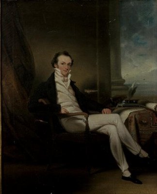 Porträtt av en gentleman (olja på duk) av George Chinnery
