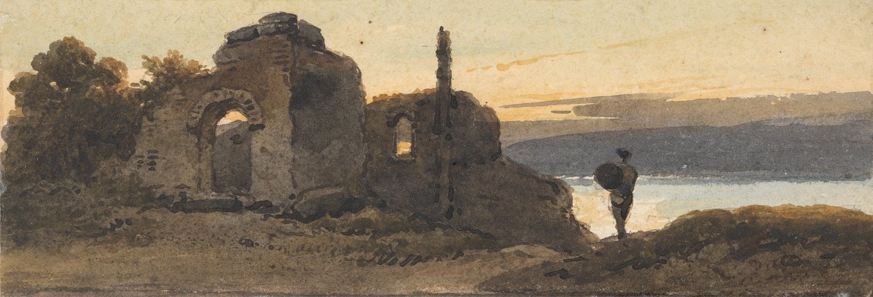 Templet vid sjön av George Chinnery