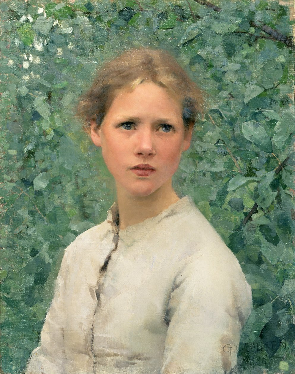 Ett flickhuvud av George Clausen