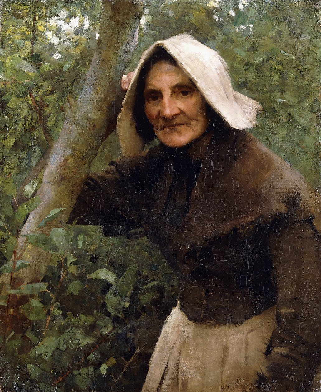 A Toiler Still; En gammal kvinna, norra Lincolnshire av George Clausen