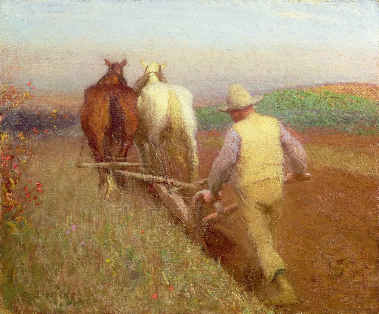 En höstmorgon, 1897 av George Clausen