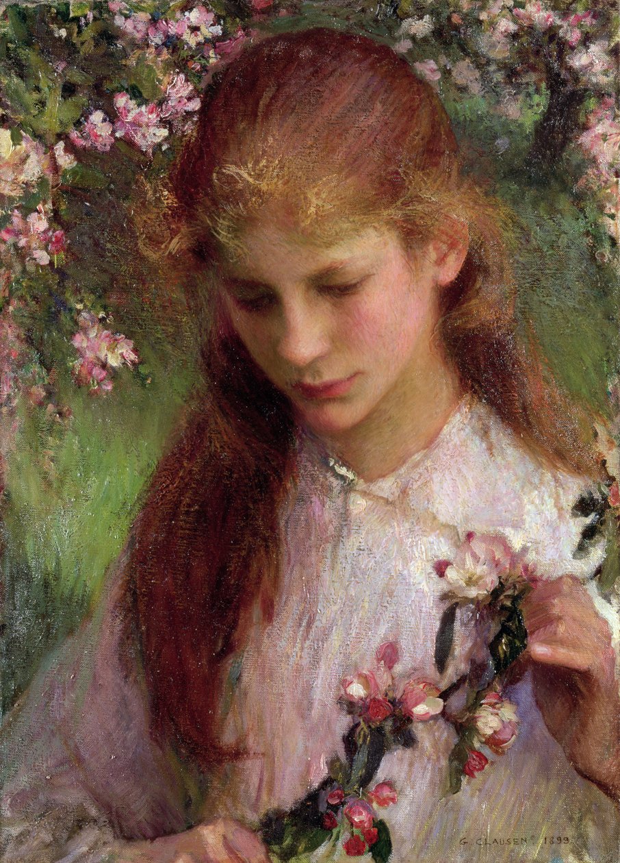 Äppelblom, 1899 av George Clausen