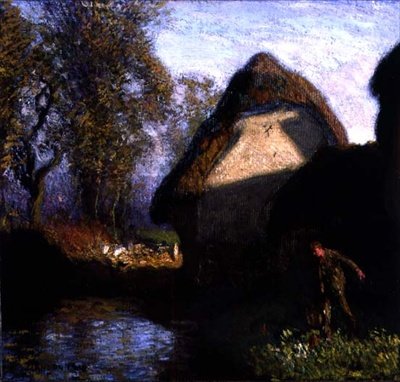 På baksidan av ladan av George Clausen
