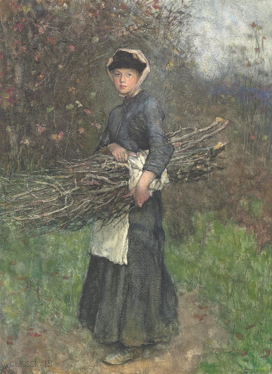 Att samla ved av George Clausen