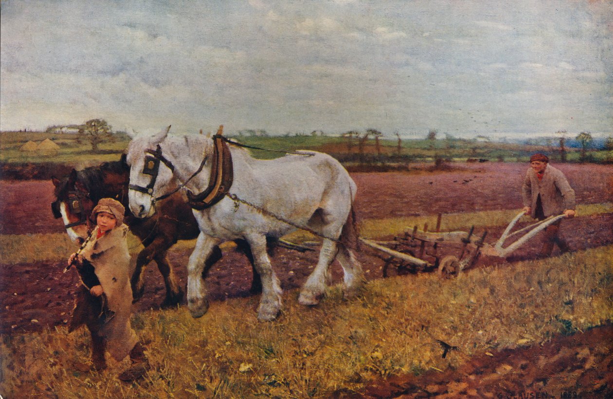 Plöjning, 1889 1935 av George Clausen