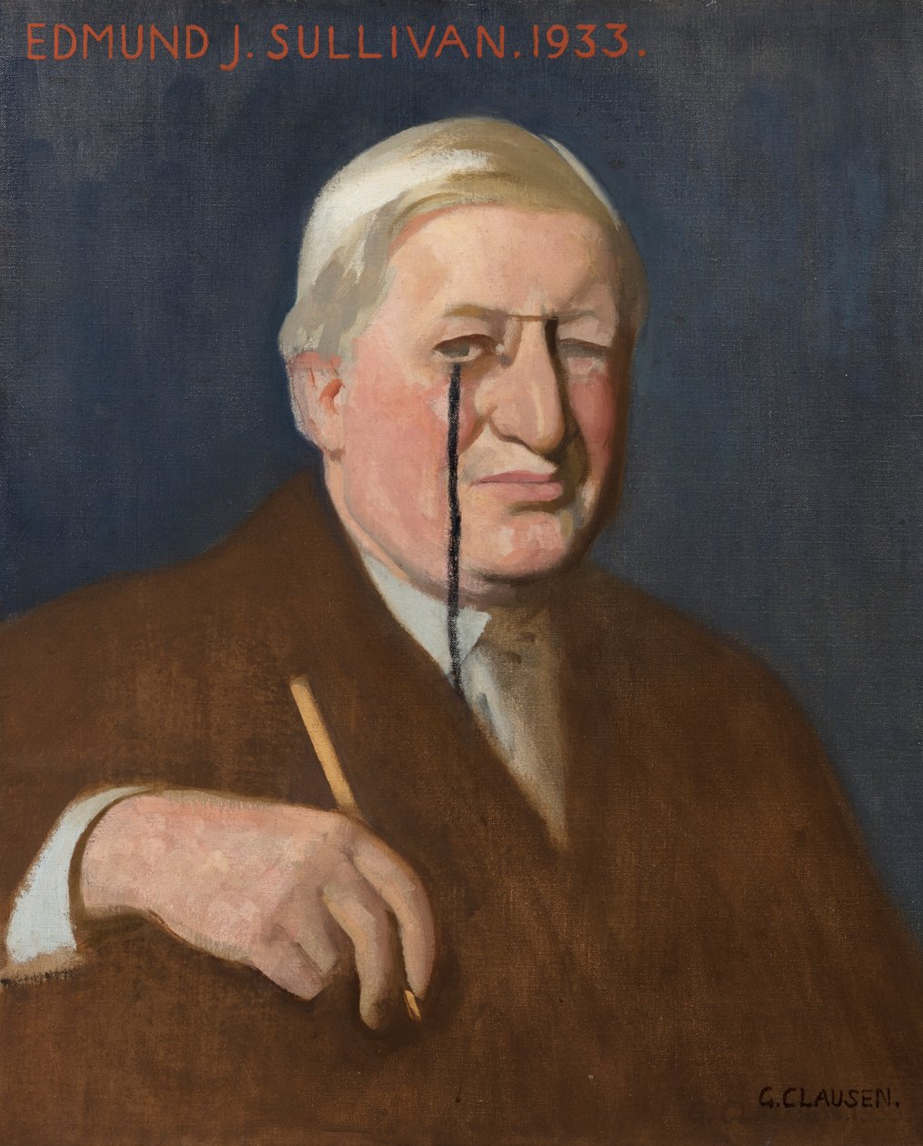 Porträtt av Edmund J. Sullivan av George Clausen
