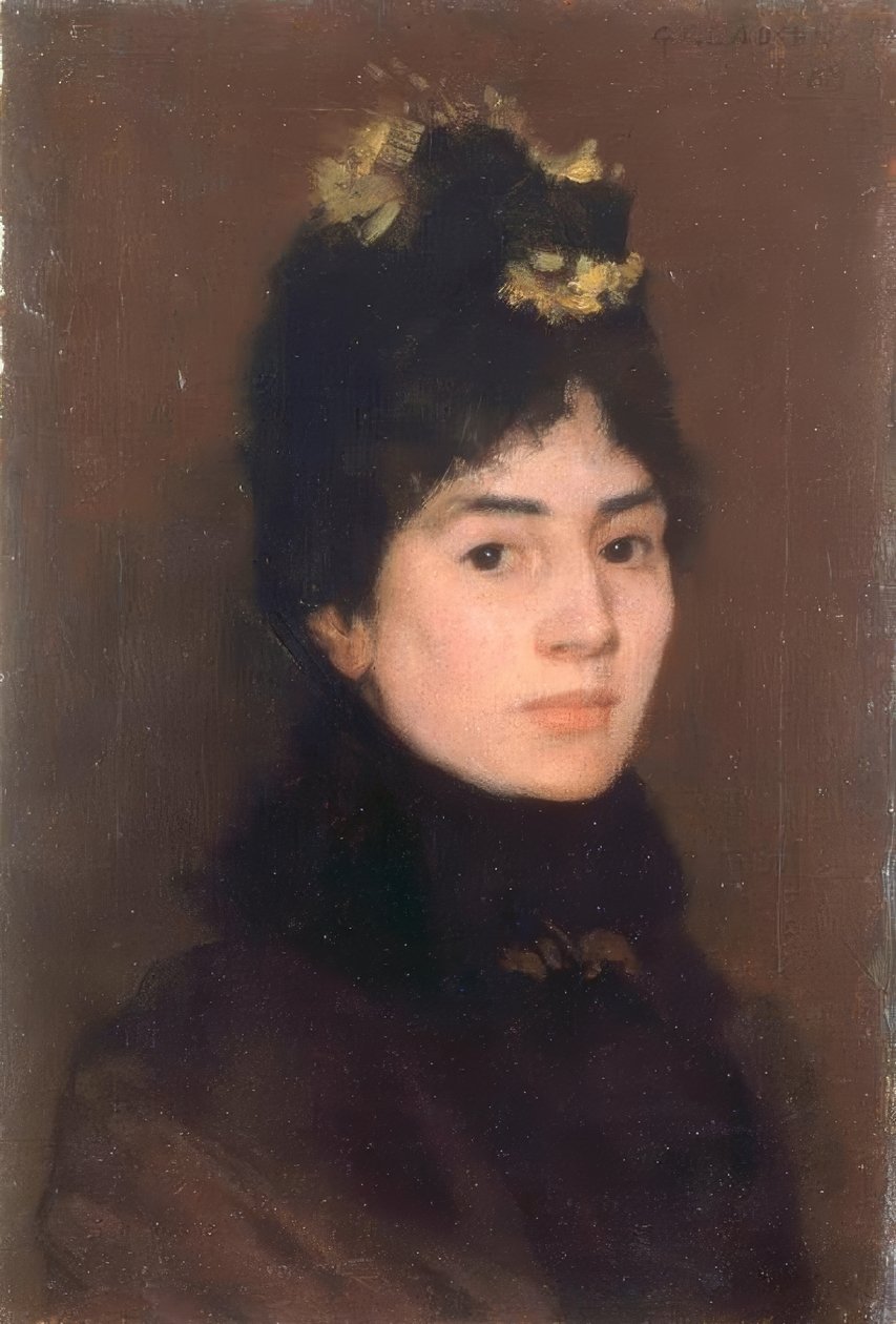 Porträtt av Mrs Mark Fisher av George Clausen