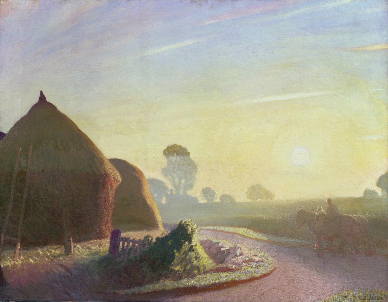 Soluppgång i september av George Clausen