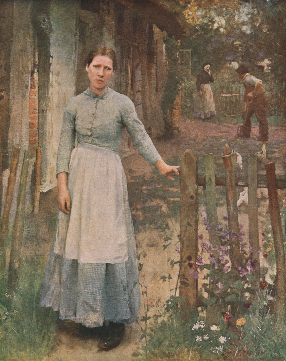 Flickan vid porten, 1889, c1930. av George Clausen