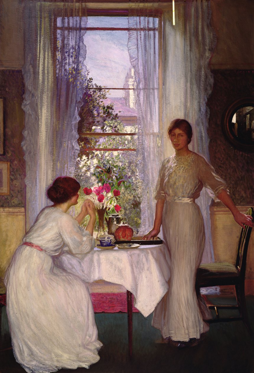 Fönstret (olja på duk) av George Clausen
