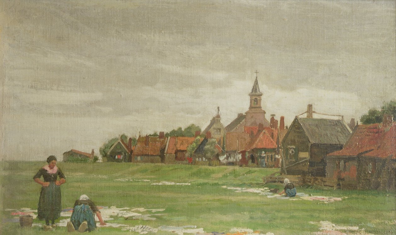 Washerwomen, Holland, 1876 (styrelse) av George Clausen