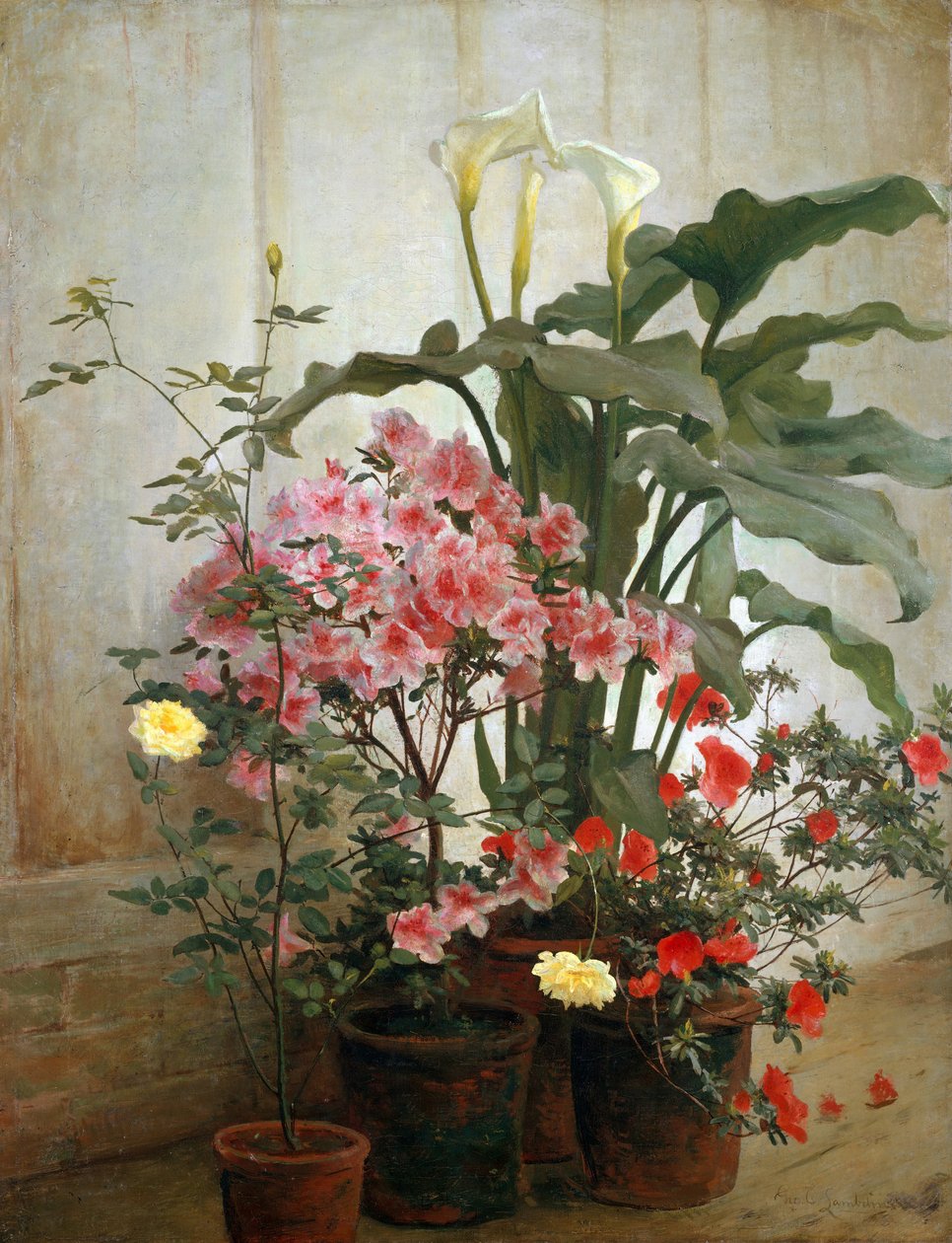 Side of a Greenhouse, 1870-80. av George Cochran Lambdin