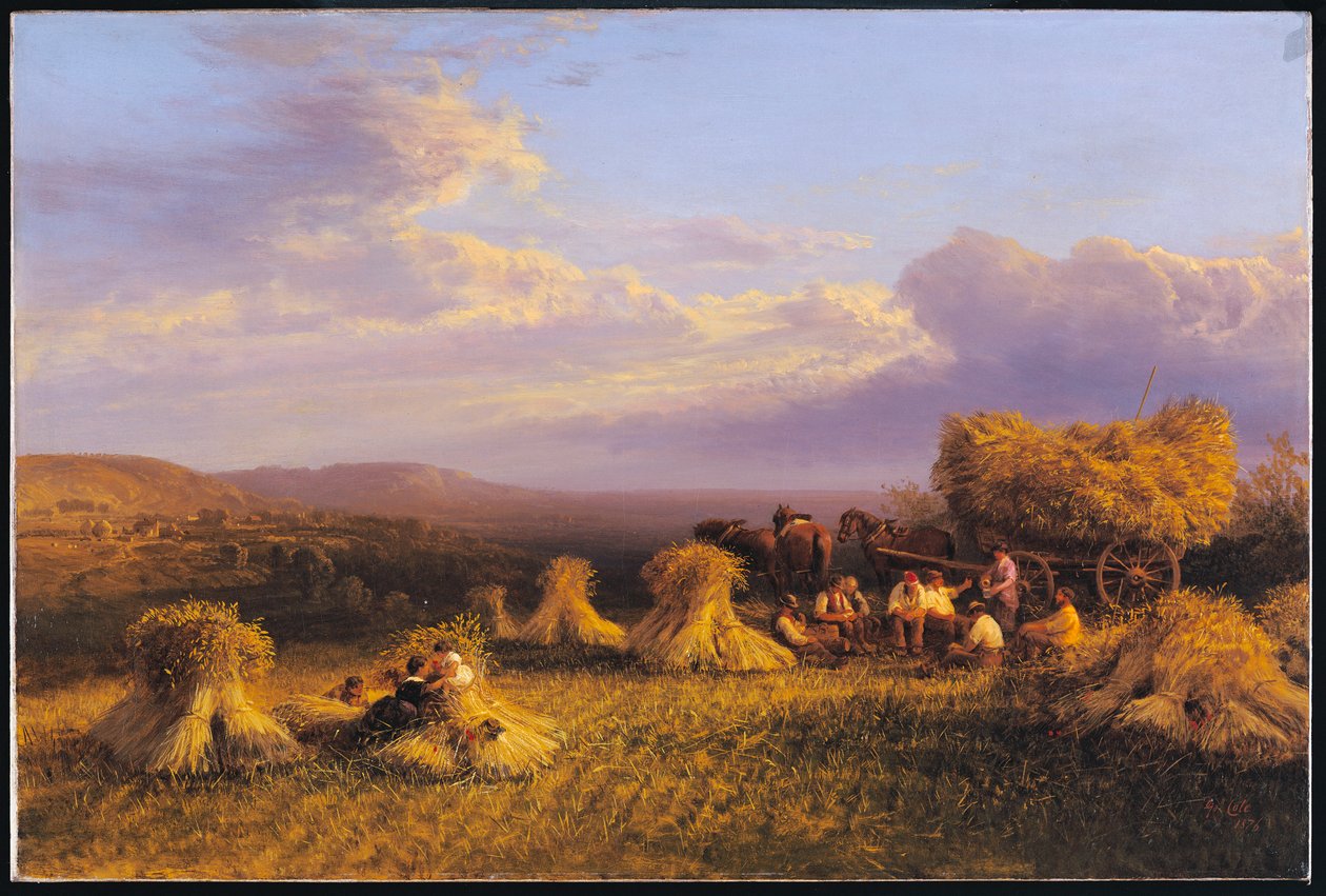Skördeplats, 1876 av George Cole