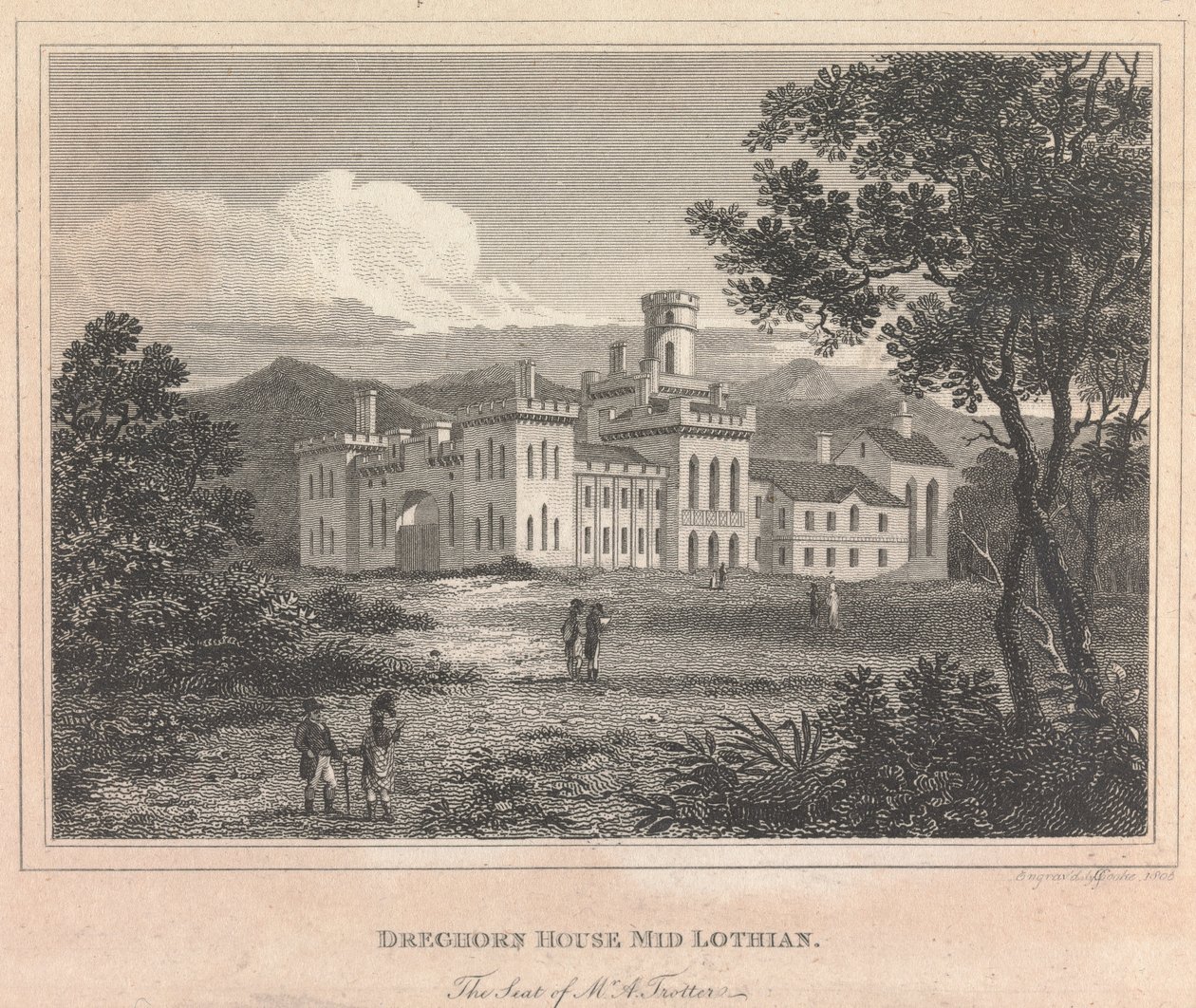 Drechor House Mid Lothian; sida 90 (volym ett) av George Cooke