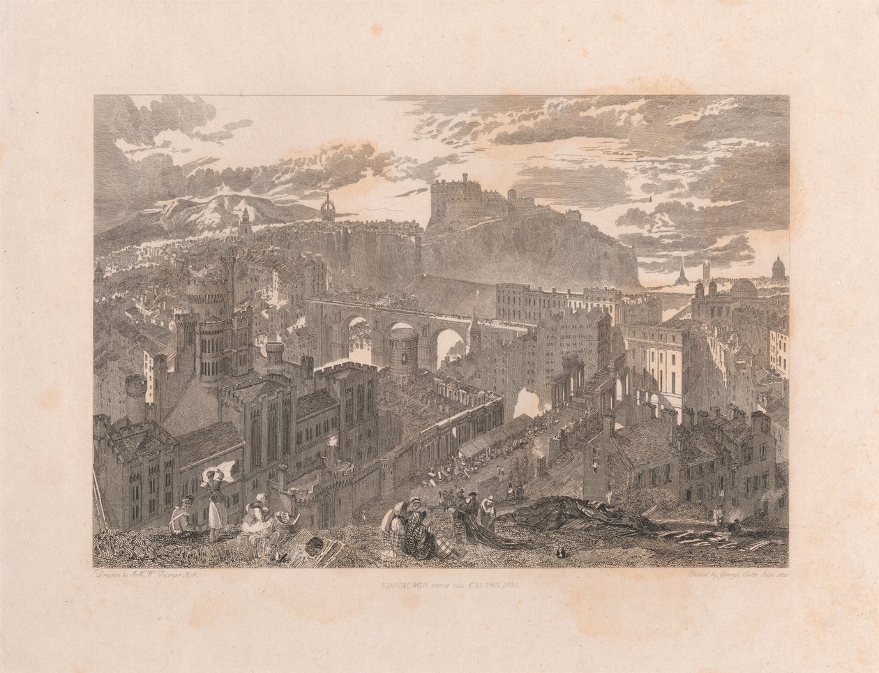 Edinburgh från Calton Hill av George Cooke