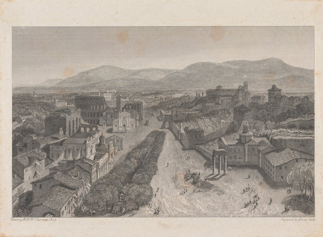 Forum Romanum från Capitoliumtornet av George Cooke