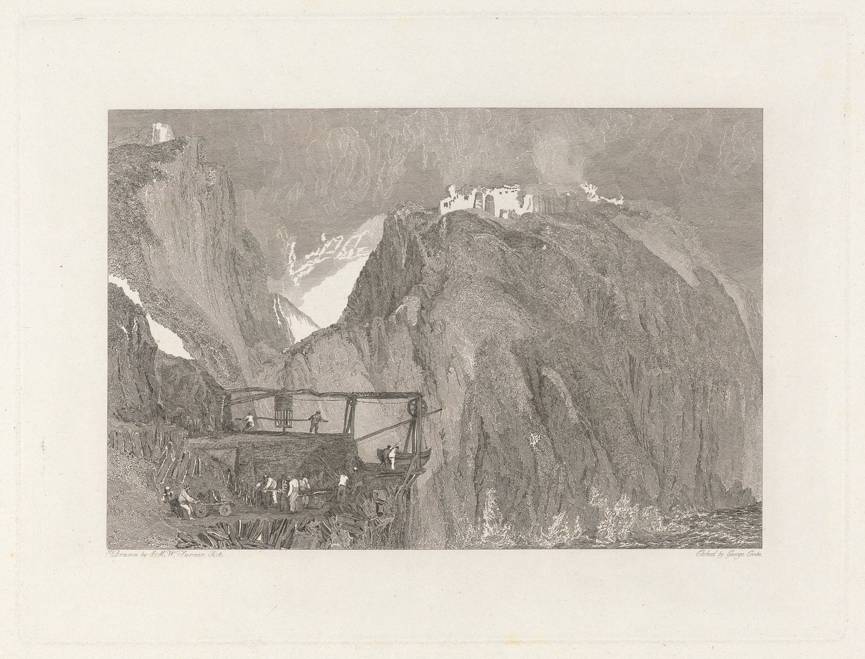 Tintagel Castle, Cornwall av George Cooke