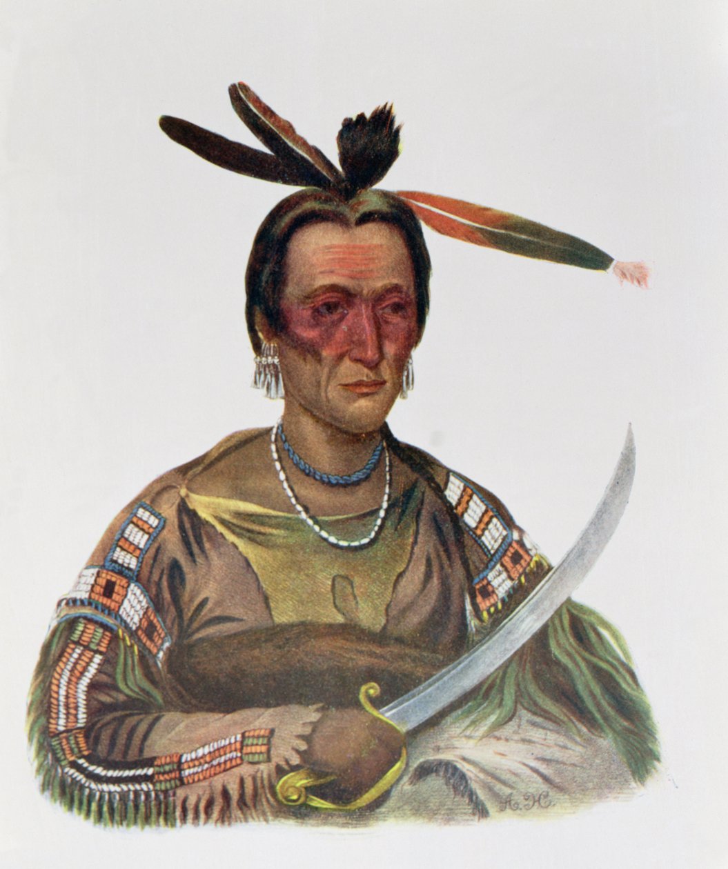 To-Ka-Cou, a Yankton Sioux Chief, 1837, ata mai le 