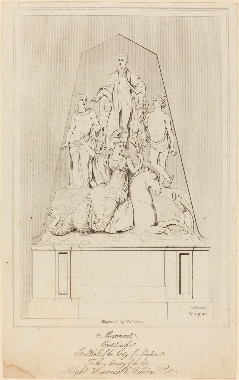 Monument till William Pitt av George Cooke after James George Bubb
