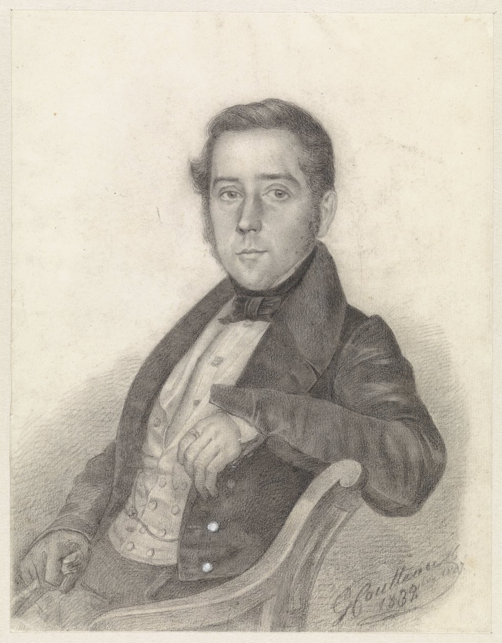 Porträtt av en sittande gentleman av George Coutteau