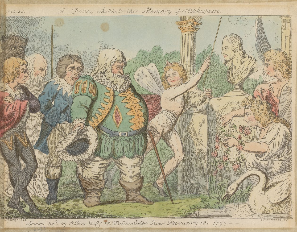 En fancy skiss, till minnet av Shakespeare av George Cruikshank