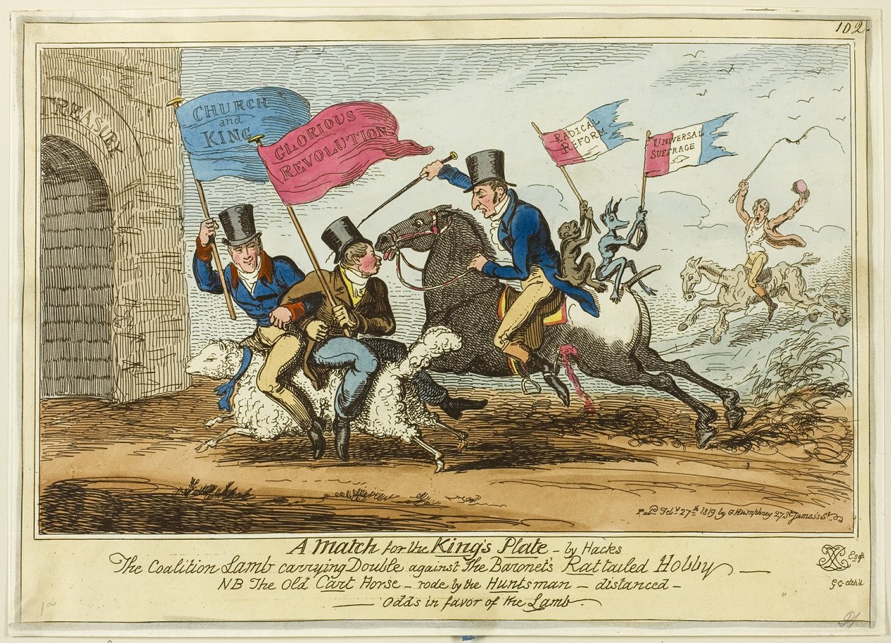 En match för Kings Plate-By Hacks av George Cruikshank