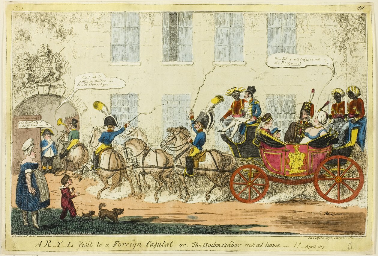Ett R-Y-L-besök i en utländsk huvudstad av George Cruikshank