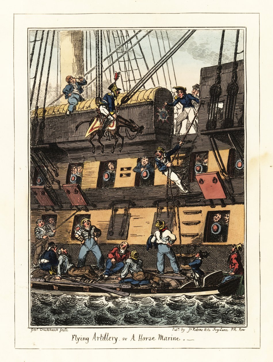 En milisdrake straffad i Santiago, Kap Verde, 1828 (litografi) av George Cruikshank