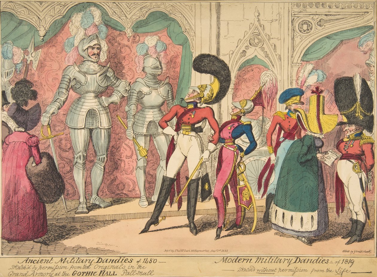 Ancient Military Dandies från 1450 - Moderna Military Dandies från 1819, 1 augusti 1835., 1 augusti 1835. av George Cruikshank