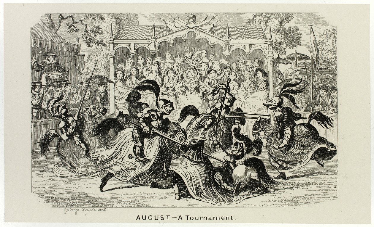 Augusti - En turnering från George Cruikshanks stålgravyrer till The Comic Almanacks: 1835-1853 av George Cruikshank
