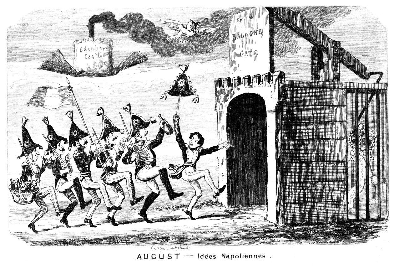 Augusti - Idees Napoliennes, 1800-talet. av George Cruikshank