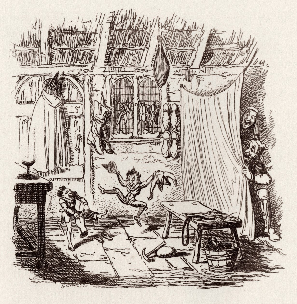 Bröderna Grimm Barn och av George Cruikshank