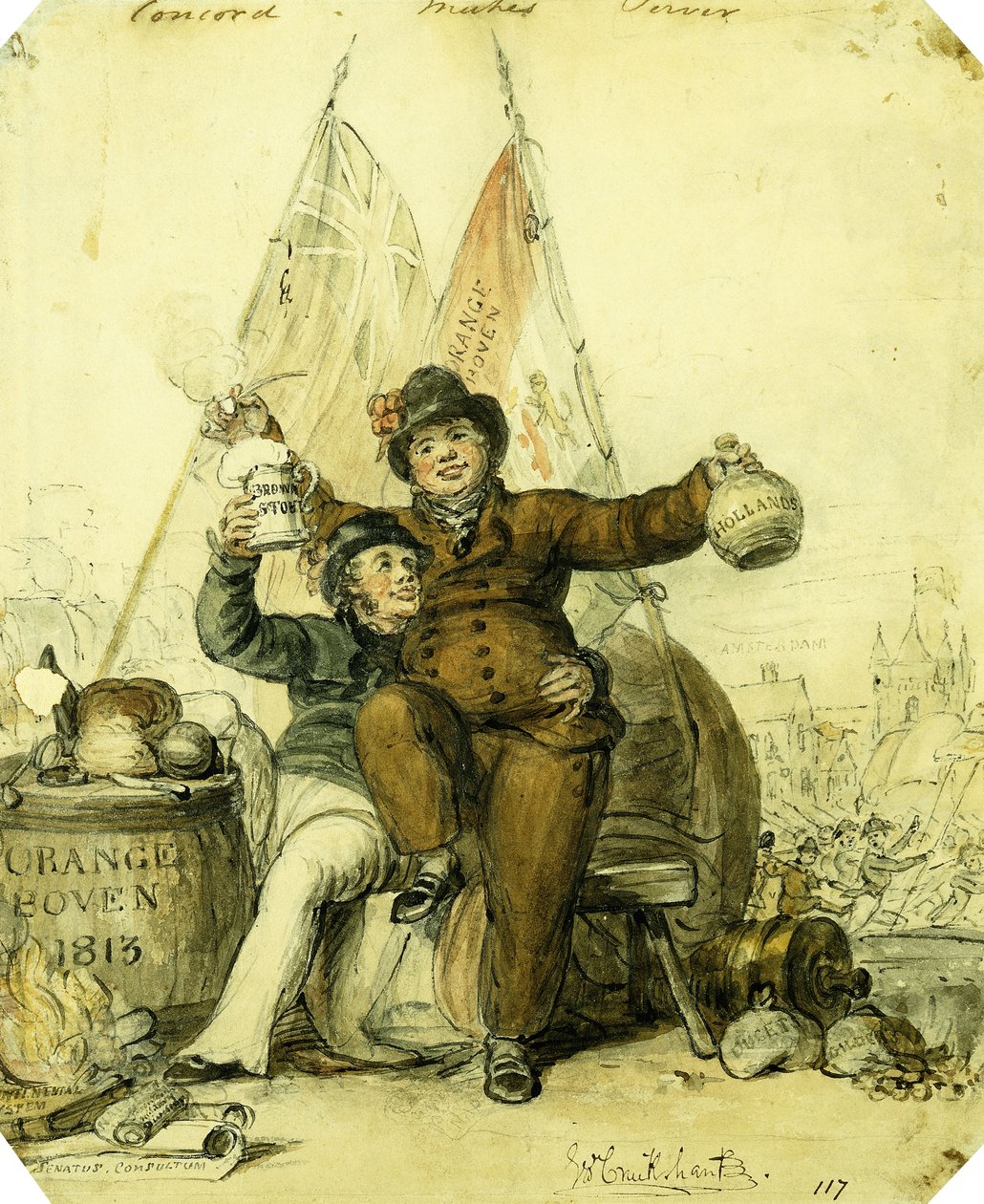 Concord gör server, av George Cruikshank