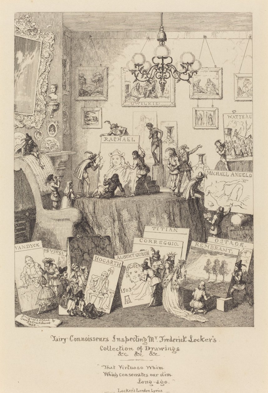 Fairy Connoisseurs inspekterar Mr. Frederick Lockers samling av teckningar av George Cruikshank