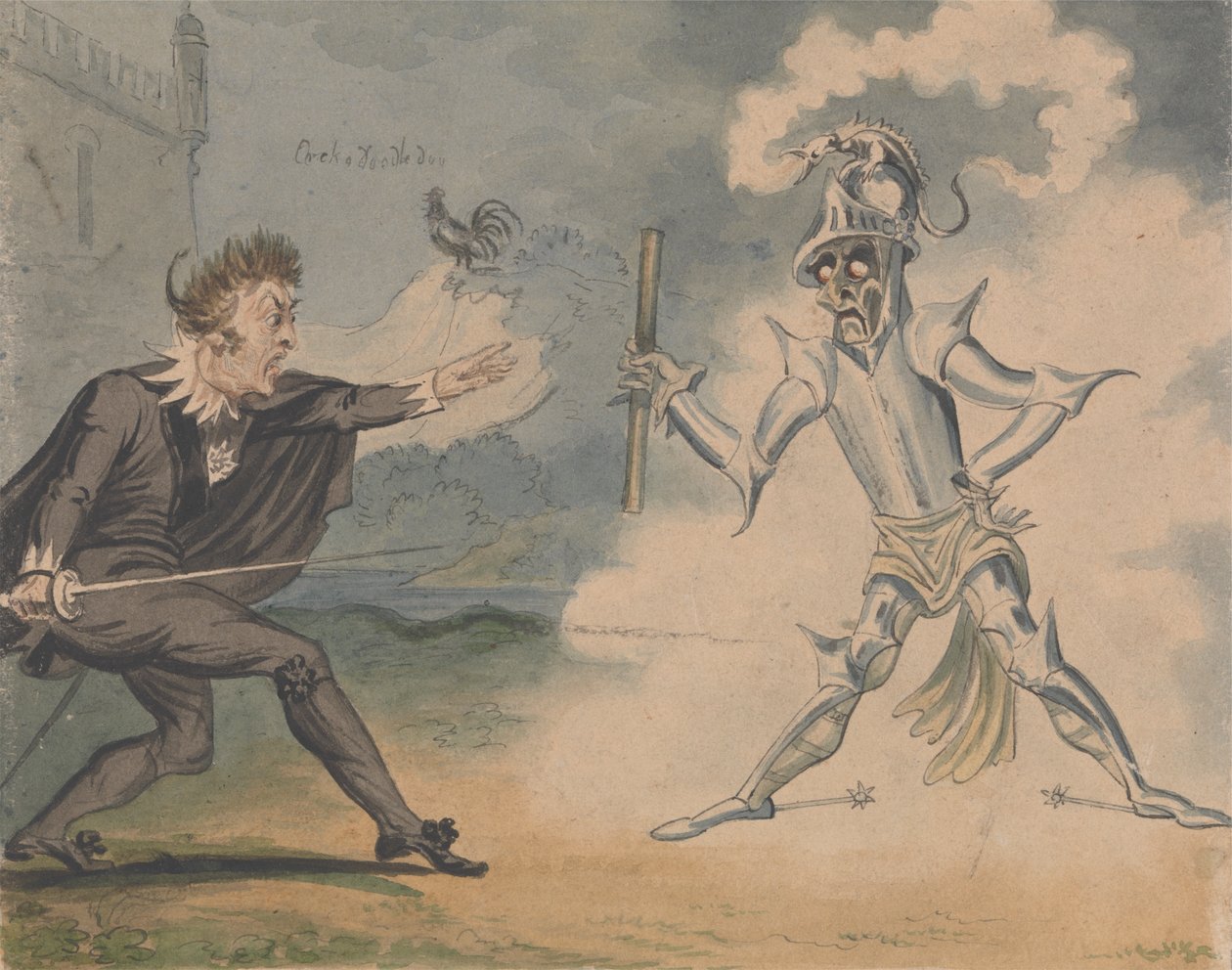 Hamlet och spöket av George Cruikshank