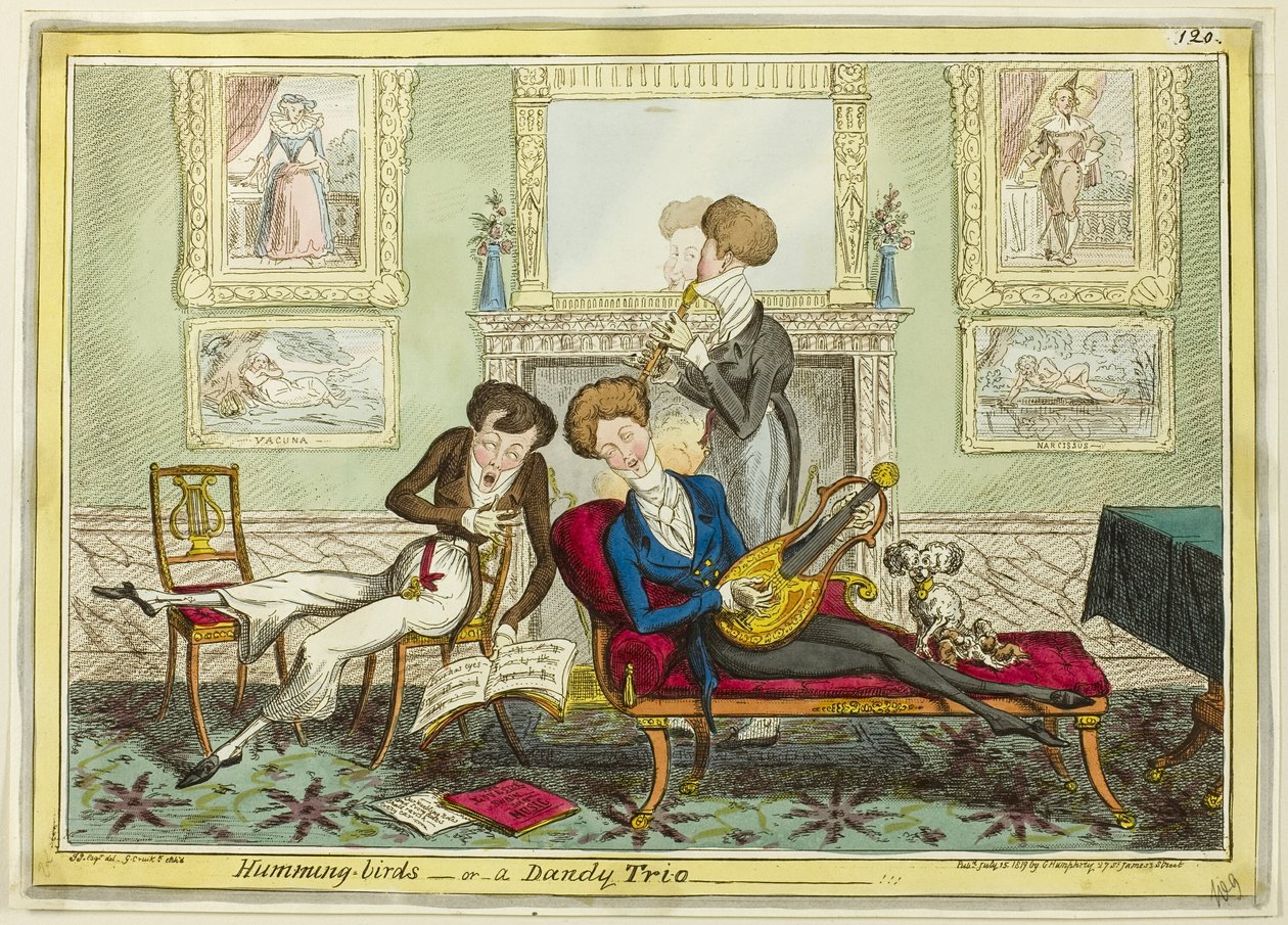 Humming Birds, eller En Dandy Trio av George Cruikshank