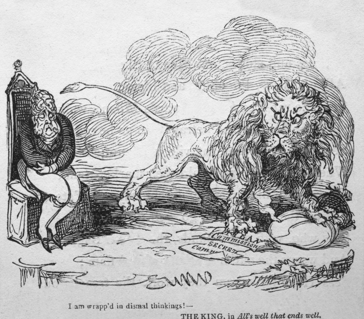 Jag är insvept i dystra tankar!, c1820. av George Cruikshank