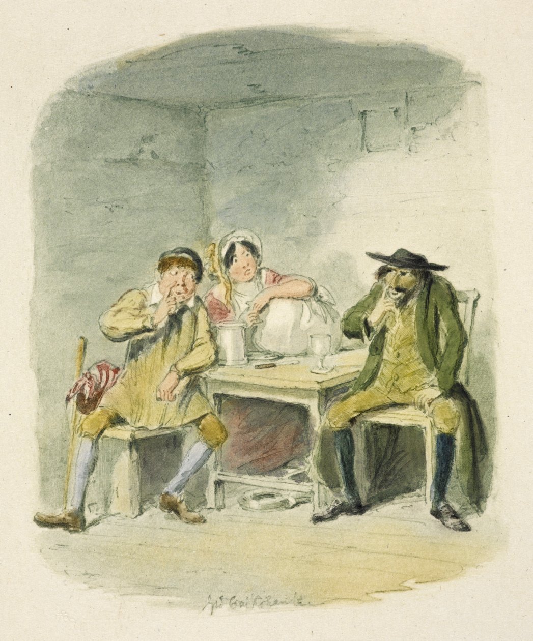 Illustration till "Oliver Twist" av George Cruikshank