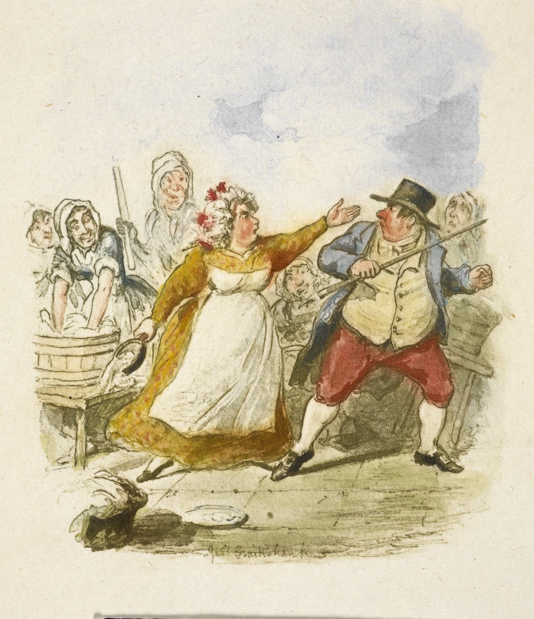 Illustration till "Oliver Twist" av George Cruikshank