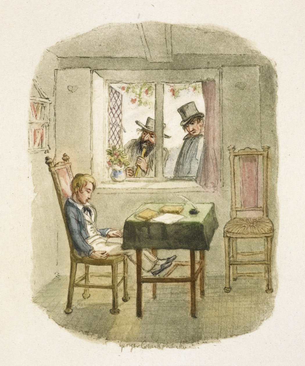 Illustration till "Oliver Twist" av George Cruikshank