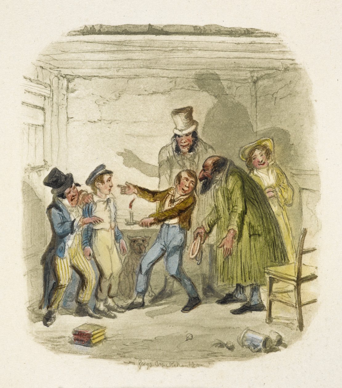 Illustration till "Oliver Twist" av George Cruikshank